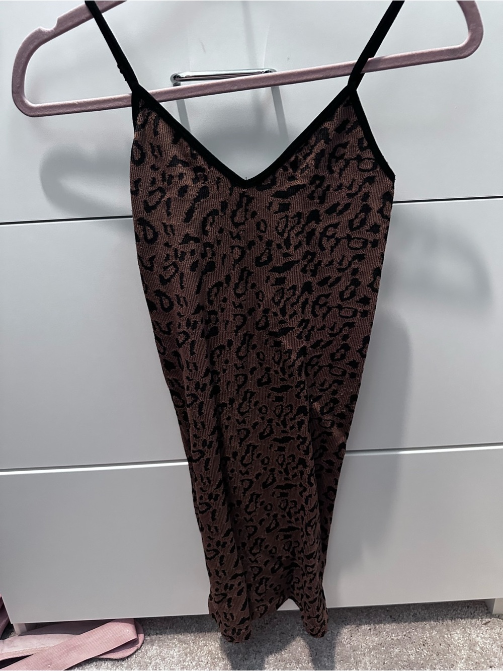 Bozzolo Brown Leopard-Print Slip Dress